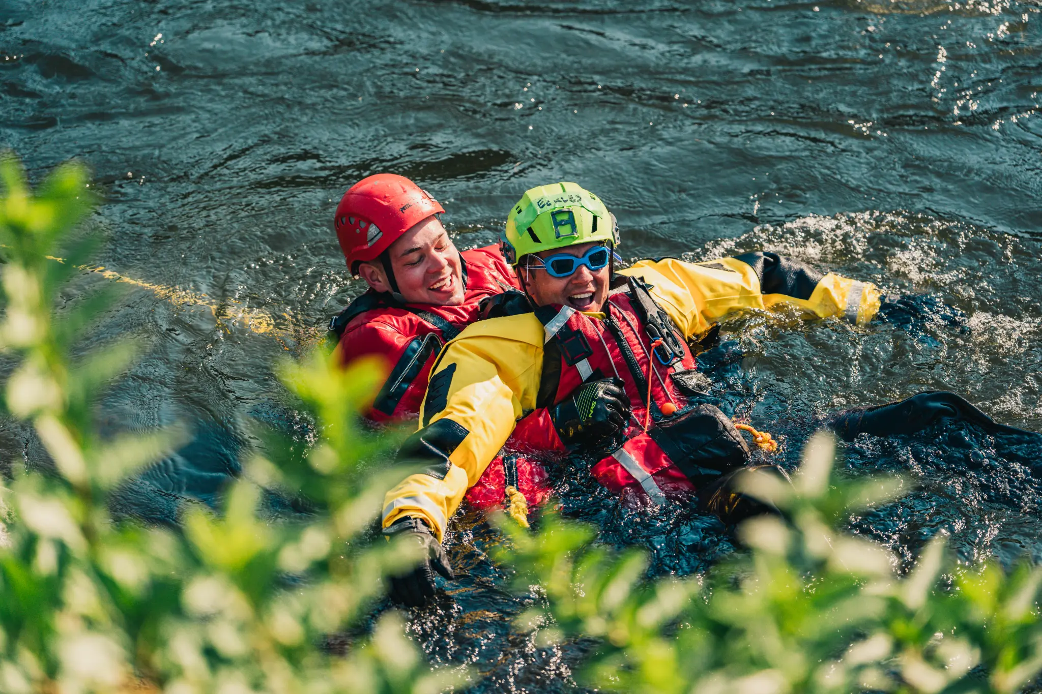Advanced swiftwater technician rescue training - swimmer pair