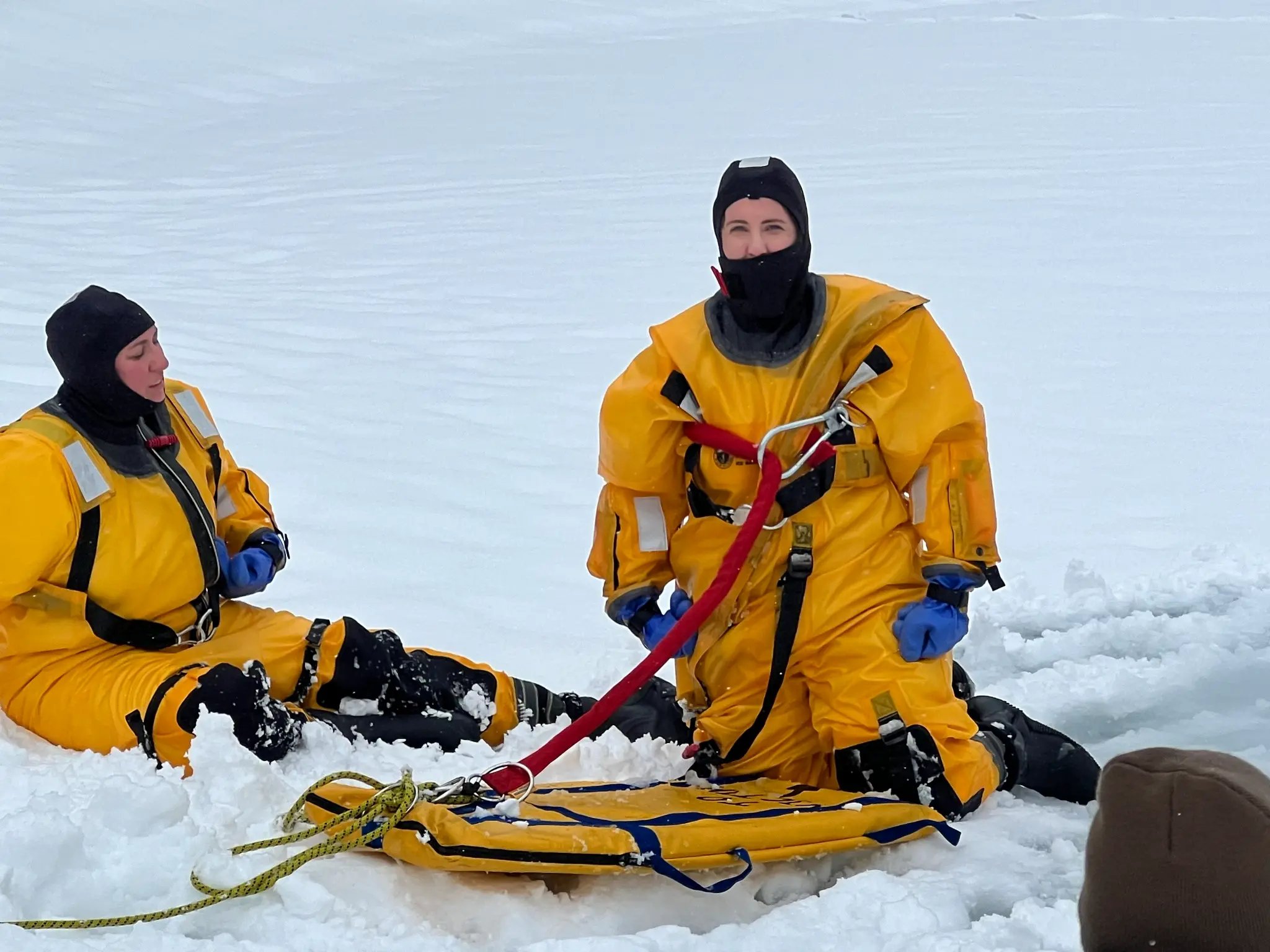 Ice rescue operations training